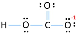 bicarboante HCO3- ion lewis structure